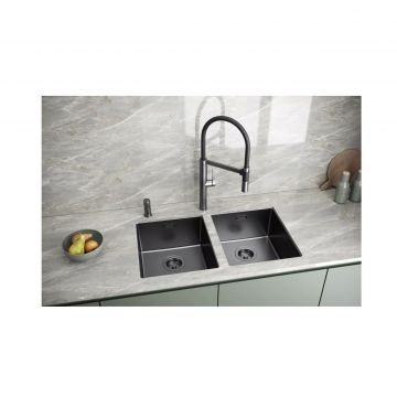 Мойка кухонная Paulmark (Паульмарк) Lassan 38 Uni вороненая сталь, LA38-GM