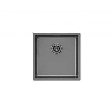 Мойка кухонная Paulmark (Паульмарк) Lassan 44 Uni вороненая сталь, LA44-GM