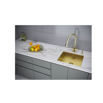 Мойка кухонная Paulmark (Паульмарк) Lassan 44 Uni светлое золото, LA44-LG