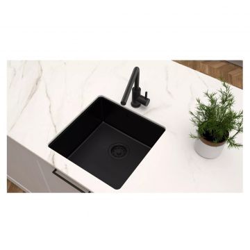 Мойка кухонная Paulmark (Паульмарк) Lassan 44 Uni черный матовый, LA44-MBN