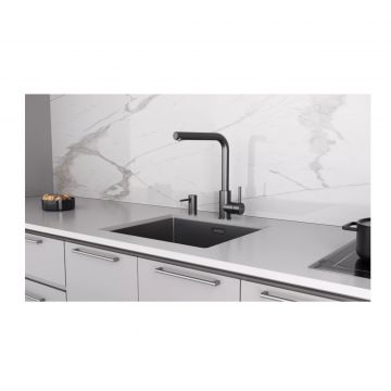 Мойка кухонная Paulmark (Паульмарк) Lassan 49 Uni вороненая сталь, LA49-GM