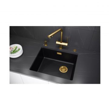 Мойка кухонная Paulmark (Паульмарк) Lumi 55 Uni-Skew антрацит, LU55SK-AN