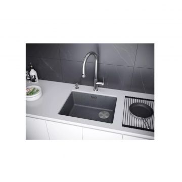 Мойка кухонная Paulmark (Паульмарк) Lumi 55 Uni-Skew антрацит, LU55SK-DG