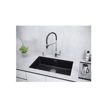 Мойка кухонная Paulmark (Паульмарк) Lumi 74 Uni-Skew черный, LU74SK-BLM