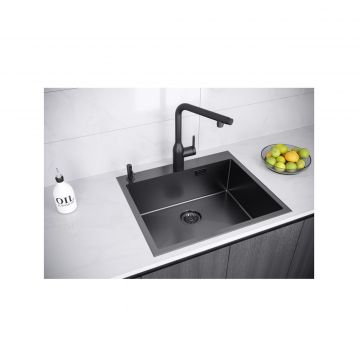 Мойка кухонная Paulmark (Паульмарк) Kroner-Edge 59 вороненая сталь, PM775951-GM