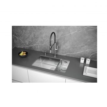 Мойка кухонная Paulmark (Паульмарк) Next 69/2S Uni брашированная сталь, PM226944-BSL