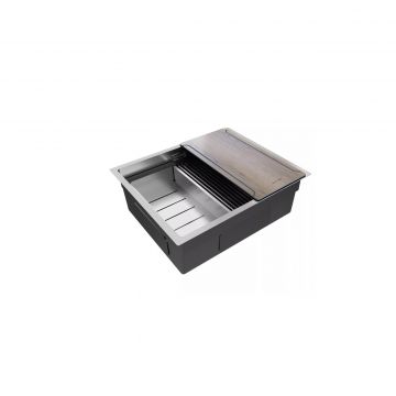 Мойка кухонная Paulmark (Паульмарк) Next-Multi Sink 54 Uni брашированная сталь, PM785445-BS