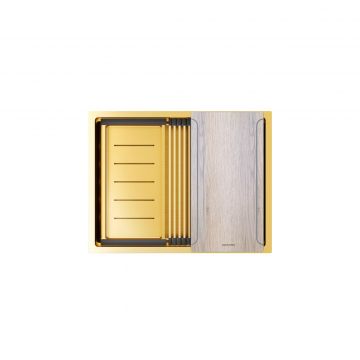 Мойка кухонная Paulmark (Паульмарк) Next-Multi Sink 58 Uni брашированное золото, PM785845-BG