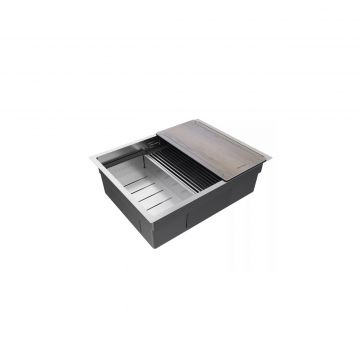 Мойка кухонная Paulmark (Паульмарк) Next-Multi Sink 58 Uni брашированная сталь, PM785845-BS