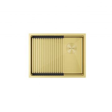 Мойка кухонная Paulmark (Паульмарк) Next-Pro 58 Uni светлое золото, PM705845-LG