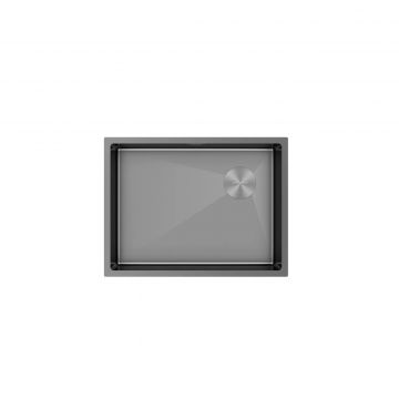 Мойка кухонная Paulmark (Паульмарк) Next-Skew 58 Uni вороненая сталь, PM885844-GM