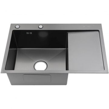 Мойка для кухни Fmark FSC6550Q-L, графит
