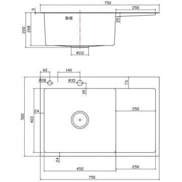 Мойка для кухни Fmark FSC7550C-L, матовое золото