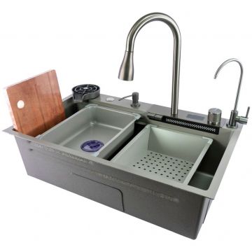 Мойка для кухни Fmark FSC002T, многофункциональная, серый