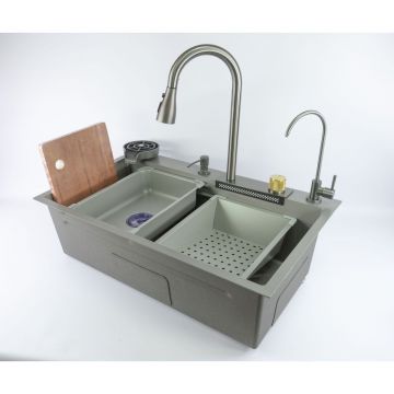 Мойка для кухни Fmark FSC003T, многофункциональная, серый
