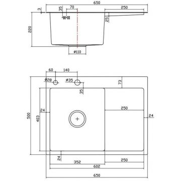 Мойка для кухни Fmark FSC6550C-L, матовое золото