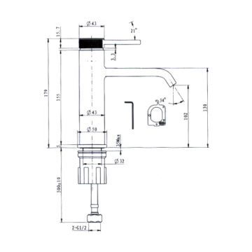 Смеситель на раковину SMARTFLOW SMF0102-A01BK, черный