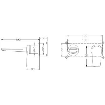 Смеситель для раковины Creto (Крето) Mare 1.0 MARE-WSM-CR черный матовый