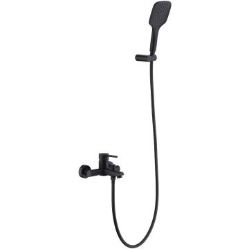 Смеситель для ванны с душем Creto (Крето) Element 2.0-BSM-BK матовый черный