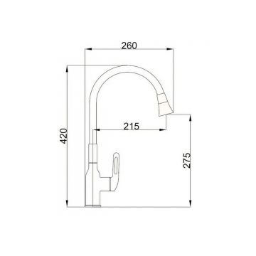 Смеситель для кухни с гибким изливом и режимом душ Haiba (Хаиба) черный (HB42830-7)