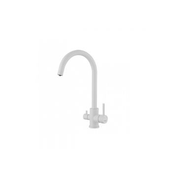 Смеситель для кухни с подключением фильтра воды Haiba (Хаиба) белый (HB43828-8)
