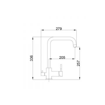 Смеситель для кухни с подключением фильтра воды Haiba (Хаиба) черный (HB43829-7)