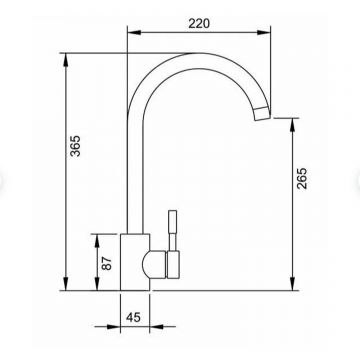 Смеситель кухонных моек Osgard Gron Flex (84283)