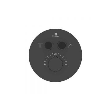 Встраиваемый смеситель для душа Vincea (Винчея) VSCV-322T-MMB двухфункциональный, термостатический, черный