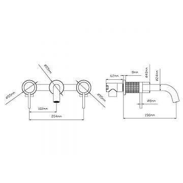 Смеситель для раковины Vincea (Винчея) Groove VBFW-4G1BG4 встраиваемый, брашированное золото