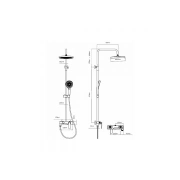 Душевая стойка Vincea VSFS-413CH с изливом, хром