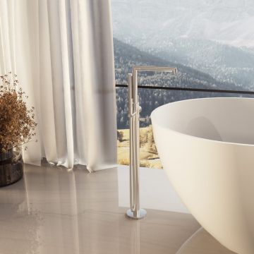 Смеситель для ванны напольный Vincea (Винчея) Rim VTF-2RMCH однорычажный, хром