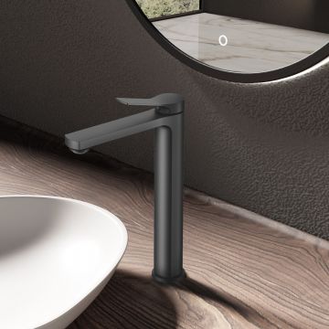 Смеситель для раковины Vincea (Винчея) Arco VBF-4AR02GM, вороненая сталь