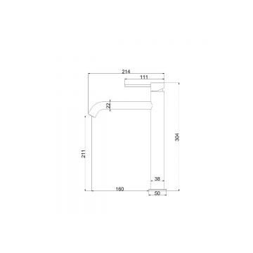 Смеситель для раковины Vincea (Винчея) City VBF-2C2GM однорычажный, вороненая сталь