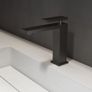 Смеситель для раковины Vincea (Винчея) Dice VBF-2DS1MB однорычажный, черный матовый