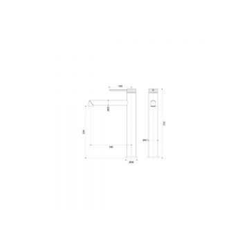 Смеситель для раковины Vincea (Винчея) Rim VBF-2RM2CH однорычажный, хром