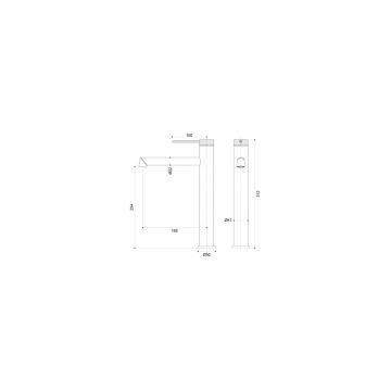 Смеситель для раковины Vincea (Винчея) Rim VBF-2RM2MB однорычажный, черный матовый