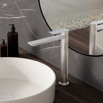 Смеситель для раковины Vincea (Винчея) Vogue (SS) VBF-2VS2BN однорычажный, сатин