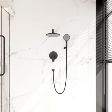 Встраиваемая душевая система Veconi (Векони) TEORA, черный матовый TE-500-B-C4