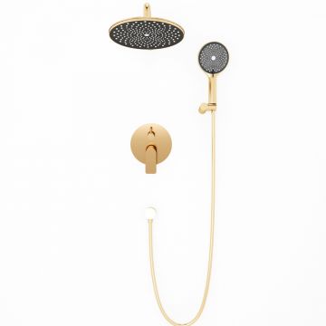 Встраиваемая душевая система Veconi (Векони) TEORA, золото брашинг TE-500-G-C4