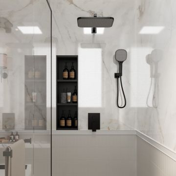 Встраиваемая душевая система Veconi (Векони) AVELLA, черный матовый AV-410-B-C4