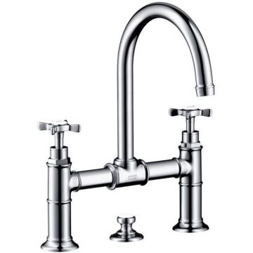 Смеситель Axor (Аксор) Montreux для раковины 220, с двумя рукоятками, с донным клапаном, цвет: хром 16510000