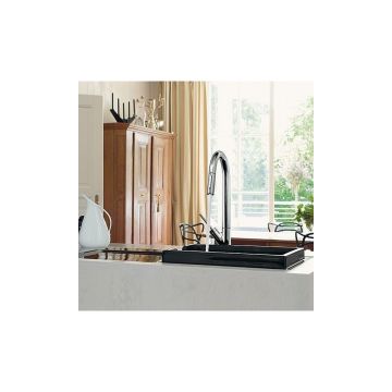 Смеситель для кухни Axor (Аксор) Starck, однорычажный, с выдвижным душем, ½ 10821000 хром