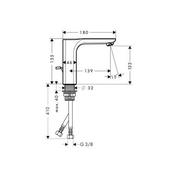 Смеситель для раковины Axor (Аксор) Urquiola, однорычажный 11020000 хром