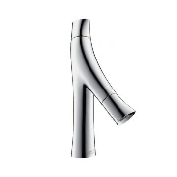 Смеситель для раковины Axor (Аксор) Starck Organic, с двумя рукоятками, 80, с незапираемым сливным набором, 12011000 хром