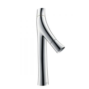 Смеситель для раковины Axor (Аксор) Starck Organic в форме таза, с двумя рукоятками, без донного клапана 12012000 хром