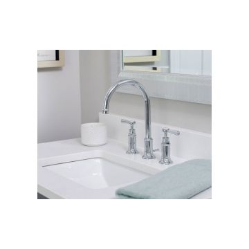 Смеситель для раковины Axor (Аксор) Montreux, на 3 отверстия, 180, с рычаговыми рукоятками, со сливным гарнитуром, 16514000 хром