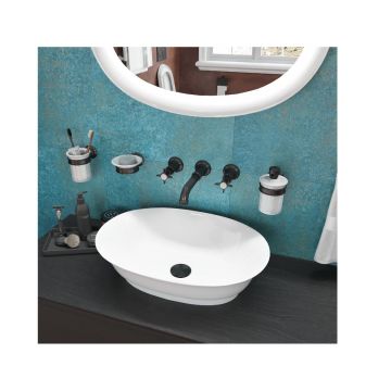 Смеситель для раковины Axor (Аксор) Montreux на 3 отверстия, скрытого монтажа, 16532340 шлифованный черный хром