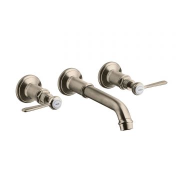 Смеситель для раковины Axor (Аксор) Montreux, на 3 отверстия, скрытого монтажа, 16534820 Шлифованный никель