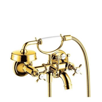 Смеситель для ванны Axor (Аксор) Montreux, с двумя рукоятками, 16540990 Полированное золото