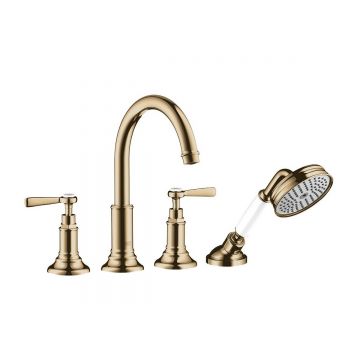 Смеситель на край ванны Axor (Аксор) Montreux, на 4 отверстия, 16550130 Полированная бронза